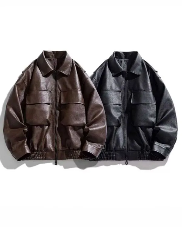 Flight Leather Bomber Jacket