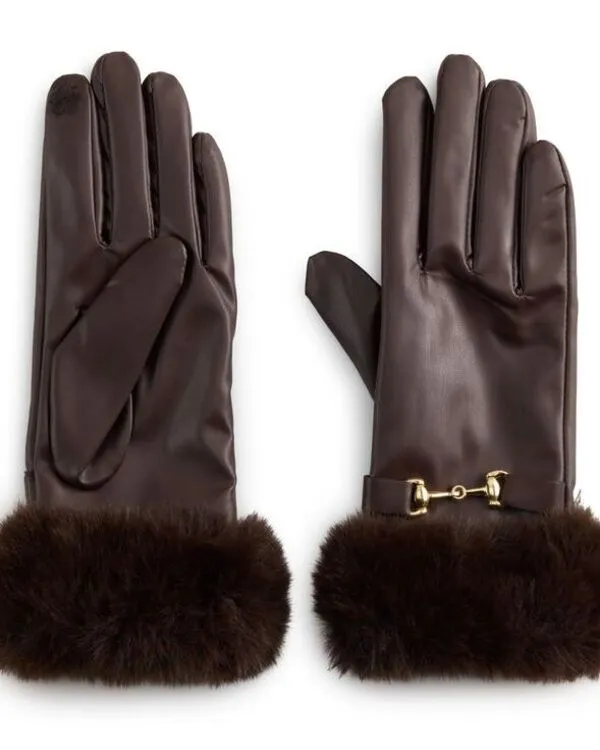 Fur Lined Leather Winter Glove