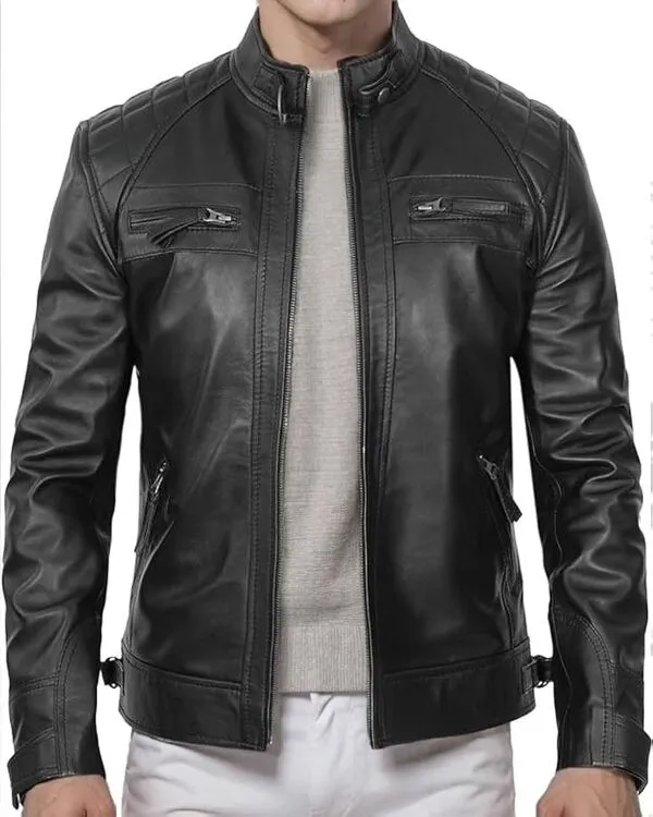 Men Casual Leather Jacket