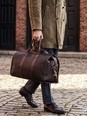 Carry-on Leather Duffel Bag by Vixen Leather