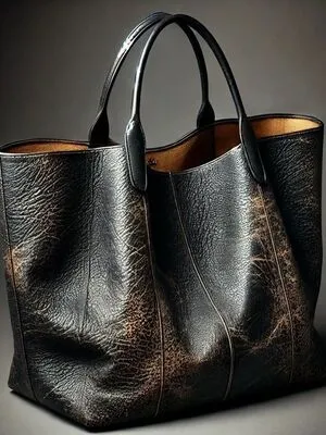 Custom Design Large shopping leather tote bag By Vixen Leather