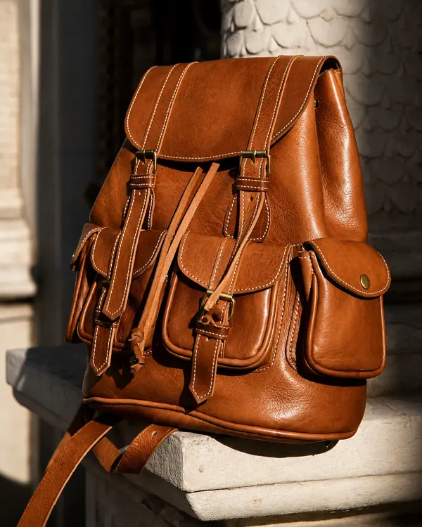 Custom Leather Backpack Manufactured By Vixen Leather in Premium Quality Material