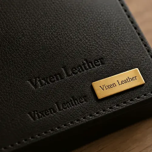 Custom Leather Embossing and Metal logo