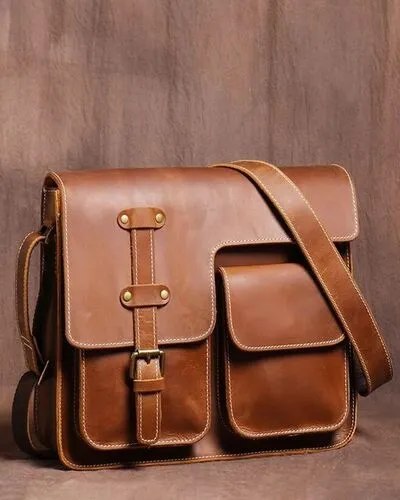 Leather Messenger Bag By Vixen Leather