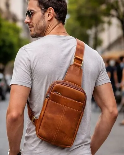 Leather Sling & Crossbody Bag Manufactured By Vixen Leather