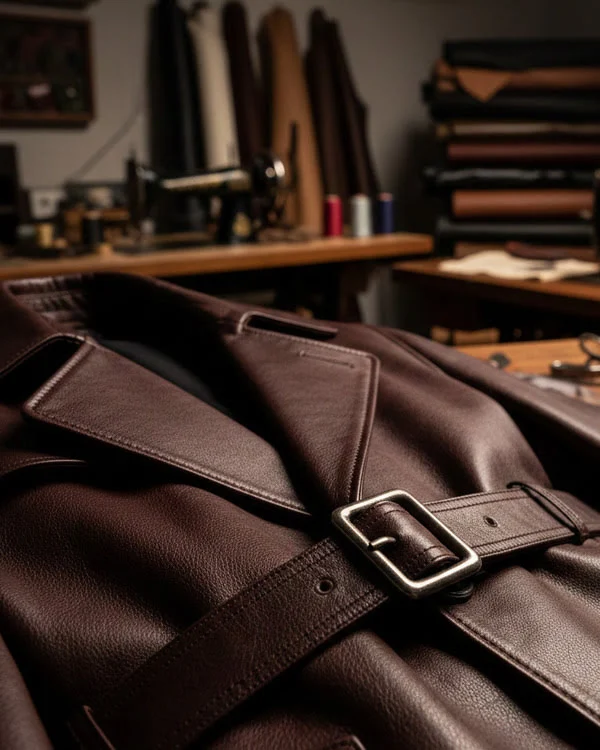 Premium Quality Leather Coat Manufactured by Vixen Leather