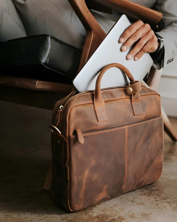 Top Quality Crafted Leather Laptop Bag by Vixen Leather