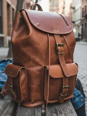 Travel & adventure Custom leather backpack By Vixen Leather